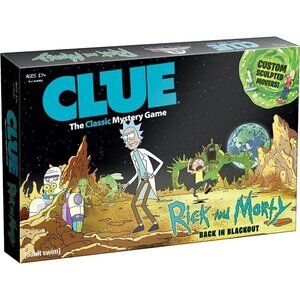 Clue Rick And Morty Classic Board Game Adult Swim Back In Blackout Sealed NIB